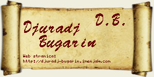 Đurađ Bugarin vizit kartica